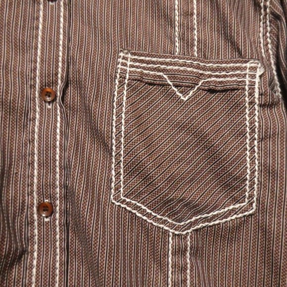 SMASH | 2 XL | Western Striped Button Down Casual Shirt | 100% Cotton | NWOT - Picture 7 of 16